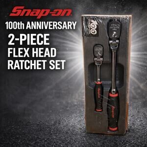 Snap-on Tools Rare 100TH Anniversary 2pc Flex-Head Ratchet Set RAT2TFLFCE